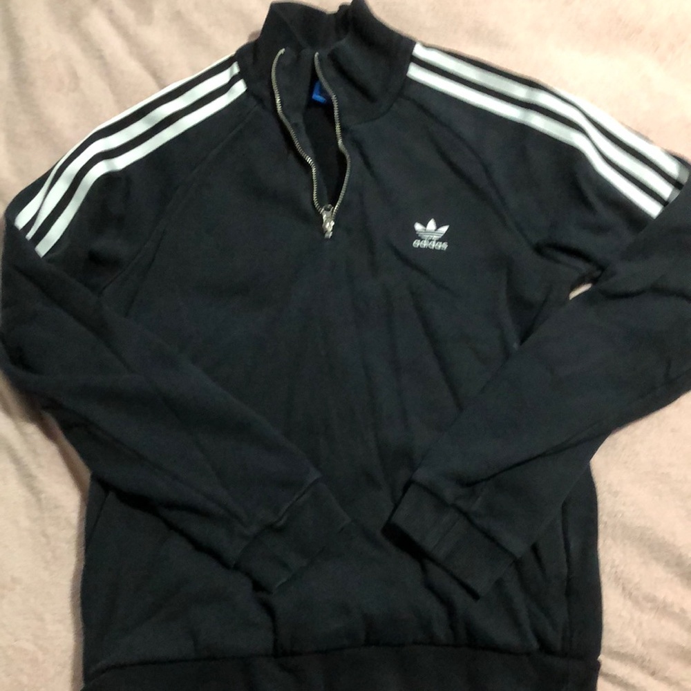 Women’s Adidas Track Jacket, Quarter Zip Size Medium